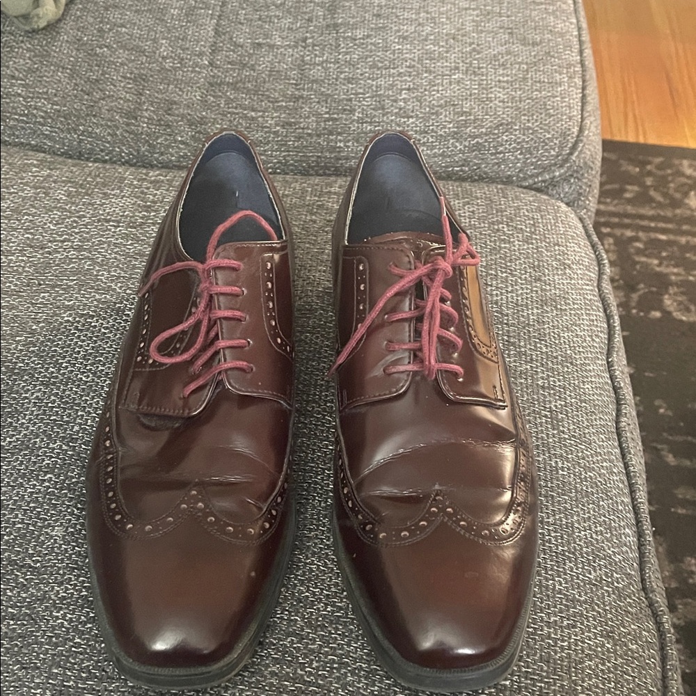 Cole Haan Burgundy Leather Oxfords